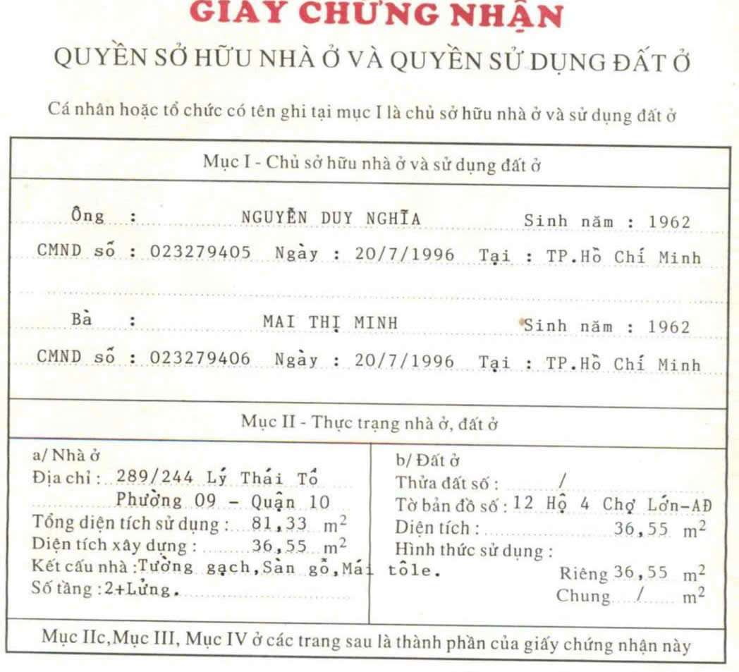 Nhà phố 2 tầng 36m² hẻm 2.5m Lý Thái Tổ Phường 9 Quận 10 giá 4 Tỷ