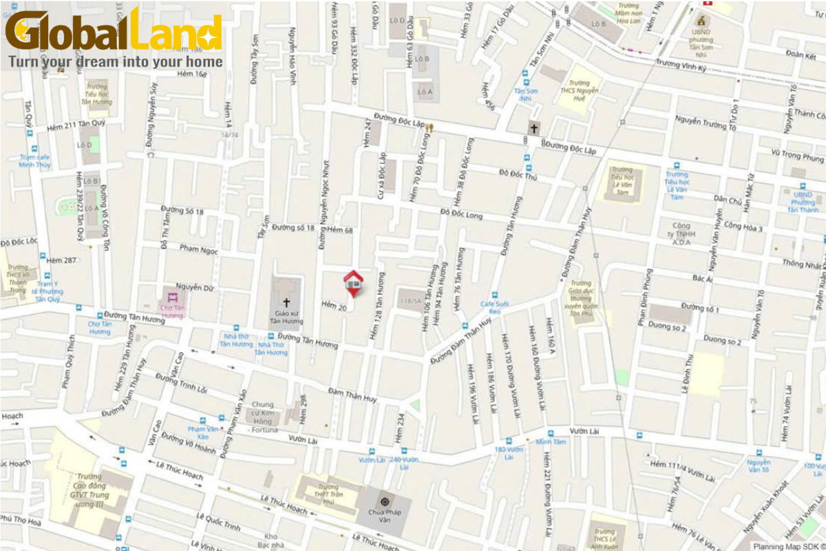 Nhà phố 97.2m² hẻm Nguyễn Ngọc Nhựt Tân Quý Tân Phú giá 5.6 Tỷ