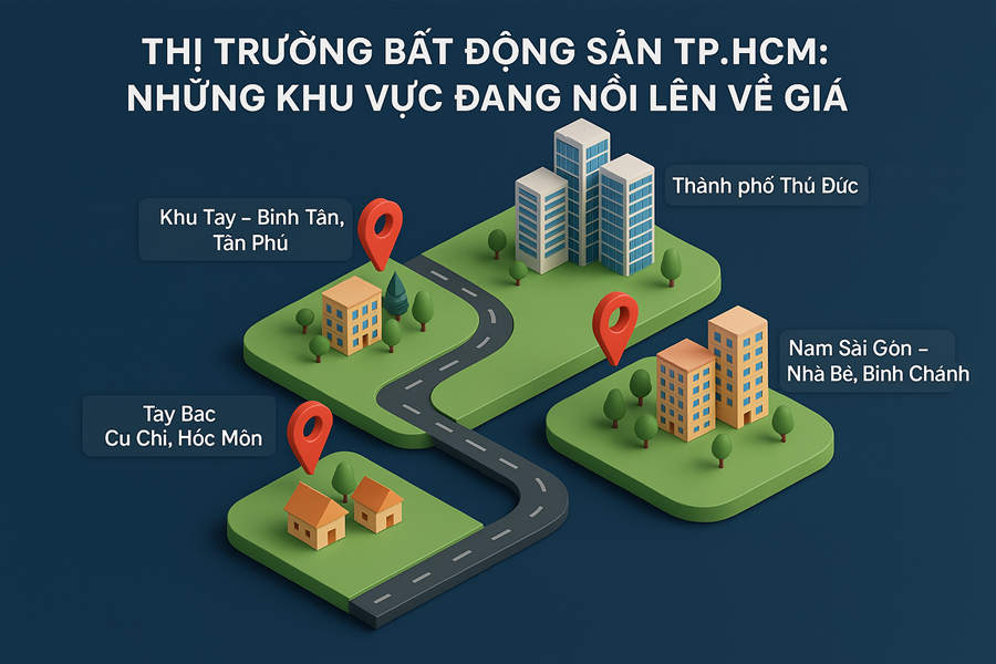 Thị Trường Bất Động Sản TP.HCM: Những Khu Vực Đang Nổi Lên Về Giá
