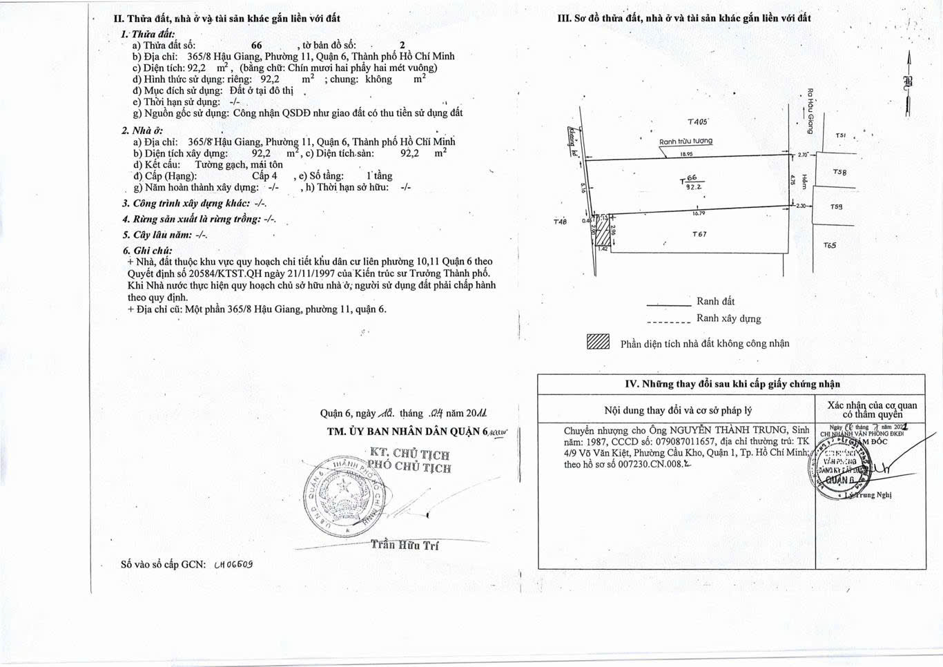 Giới thiệu Bán Nhà Phố tại Quận 6, TP. Hồ Chí Minh