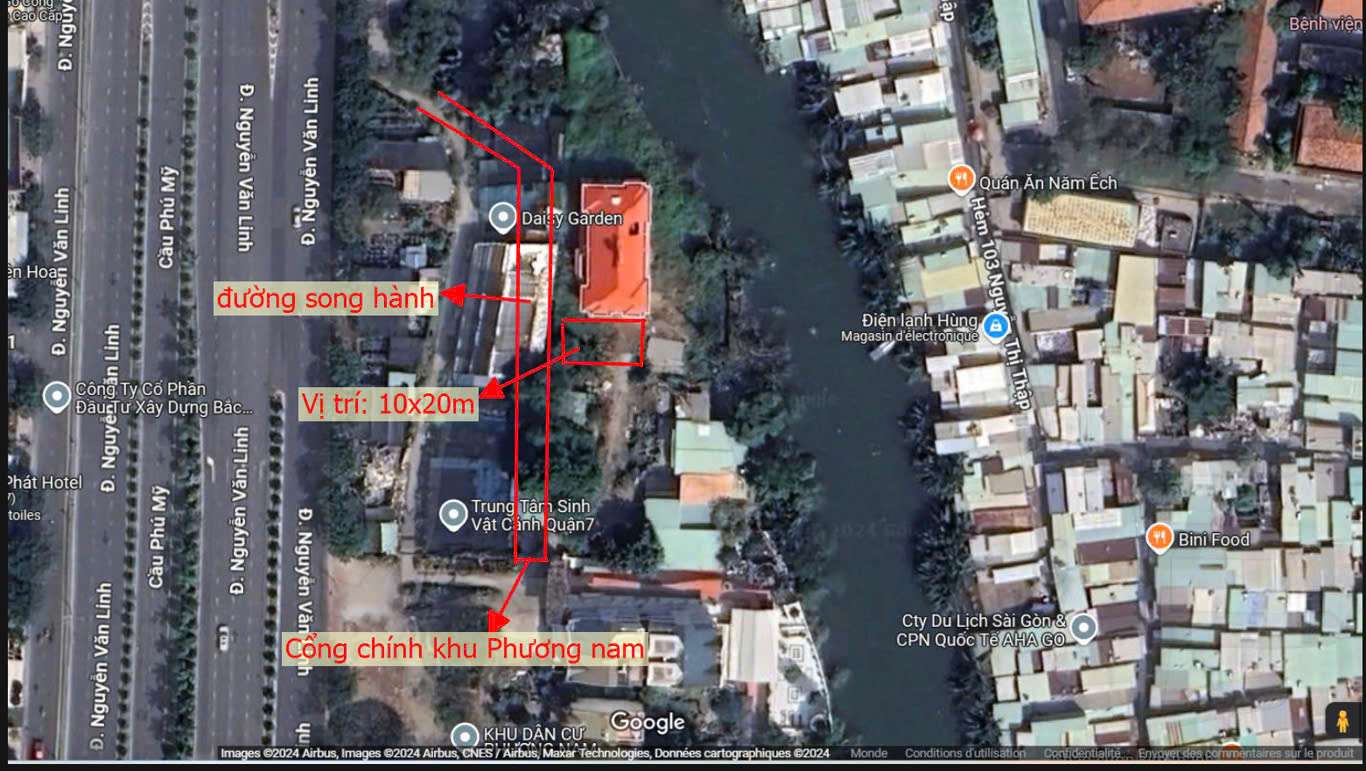 Bán đất mặt tiền dự án Phương Nam – Nguyễn Văn Linh – Quận 7 | 200m² (10×20m)