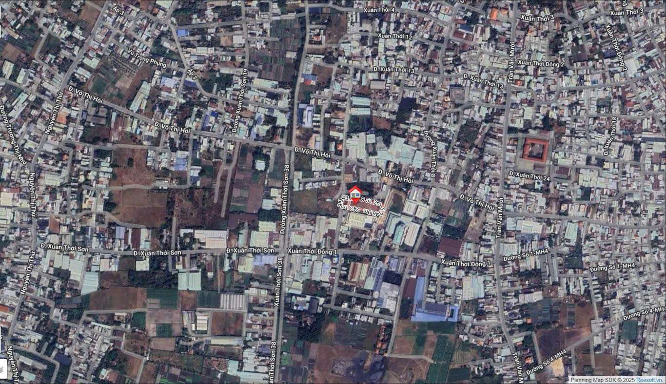Bán nhà đất 3.600m² Võ Thị Hồi – Hóc Môn | Hẻm 8m – Mặt hậu 31m