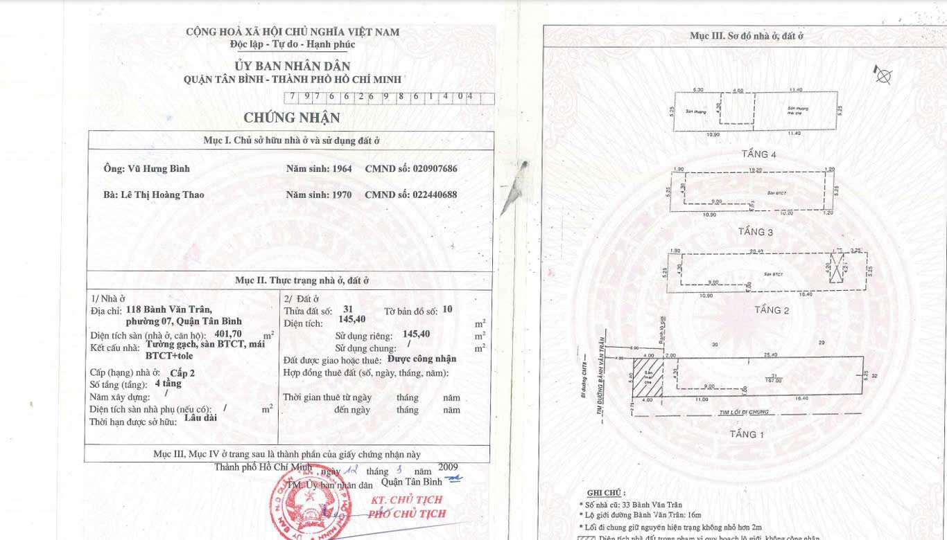 Bán nhà mặt tiền Bành Văn Trân – Tân Bình | 500m² đất – 2.000m² sàn | 5 tầng