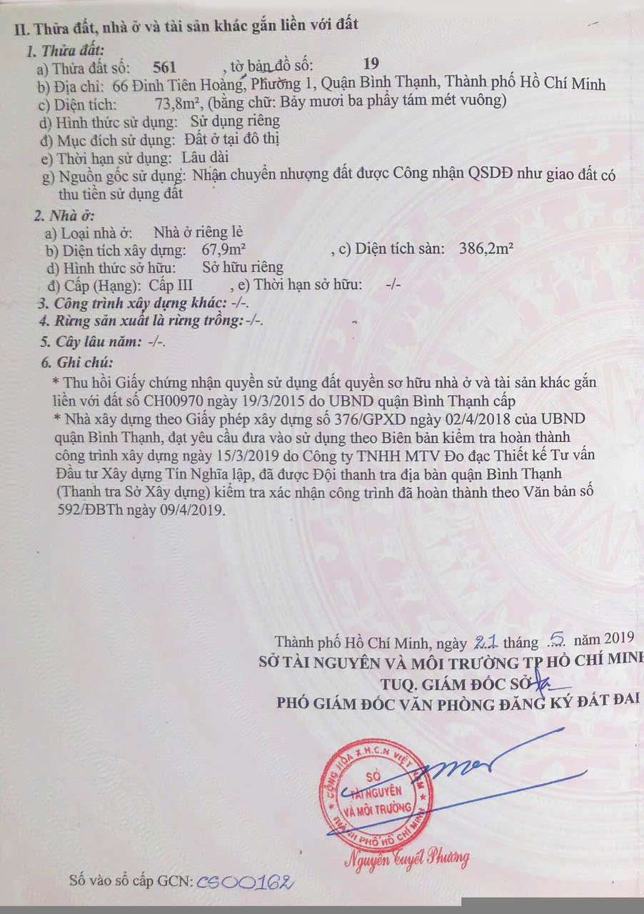 Bán nhà mặt tiền Lê Văn Duyệt (Đinh Tiên Hoàng) – Bình Thạnh | 6 tầng
