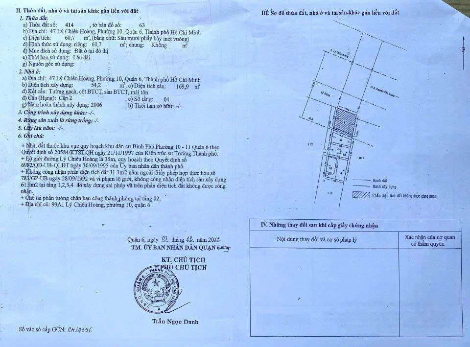 Bán nhà mặt tiền Lý Chiêu Hoàng – Quận 6 | 4 tầng – 650m² sàn