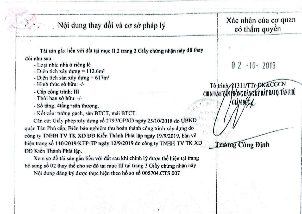 Bán nhà mặt tiền Nguyễn Hữu Dật – Tân Phú | 4 tầng – DT sàn 642m²