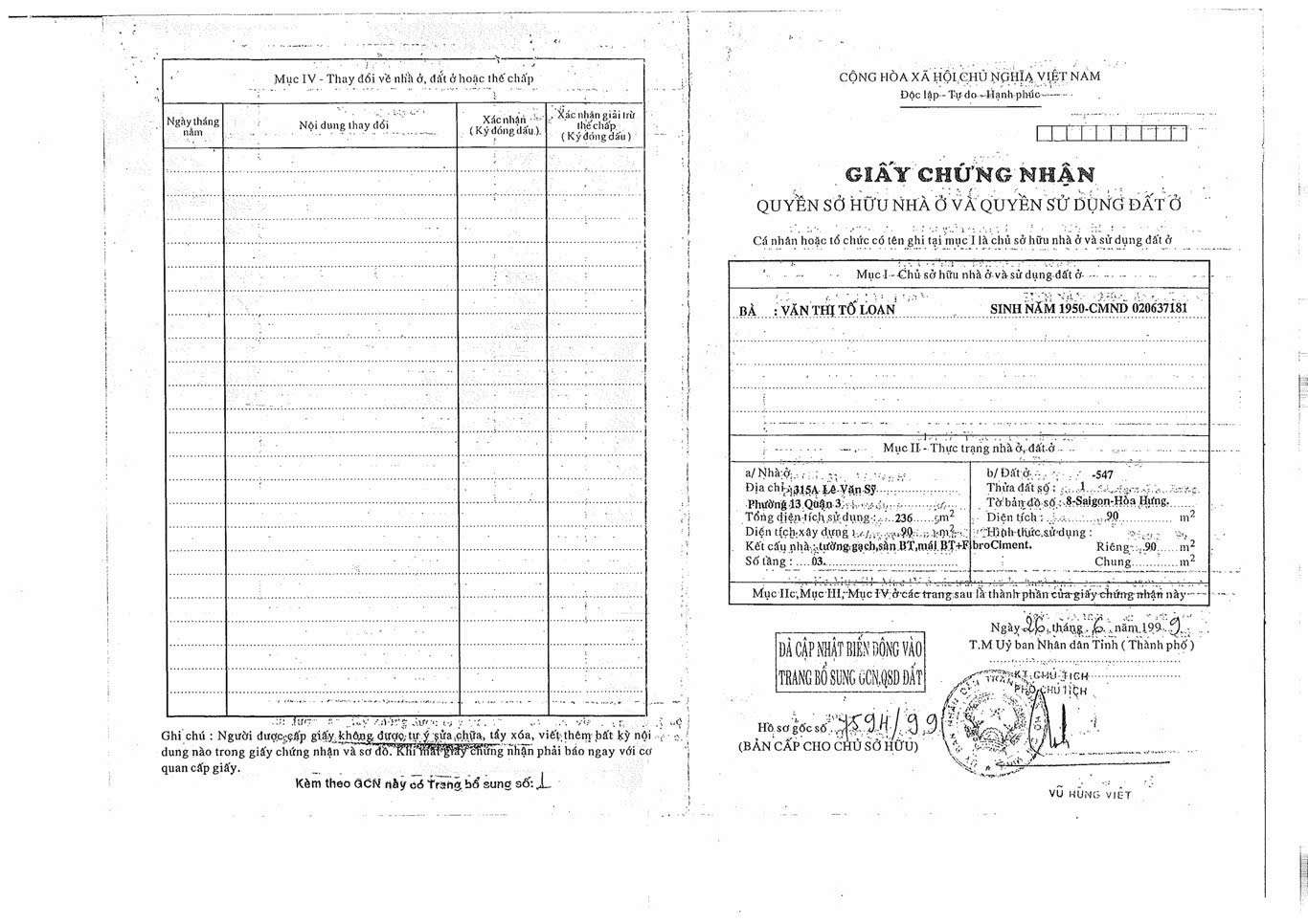 Bán Nhà Phố Mặt Tiền – Vị Trí Vàng Quận 3, TP.HCM