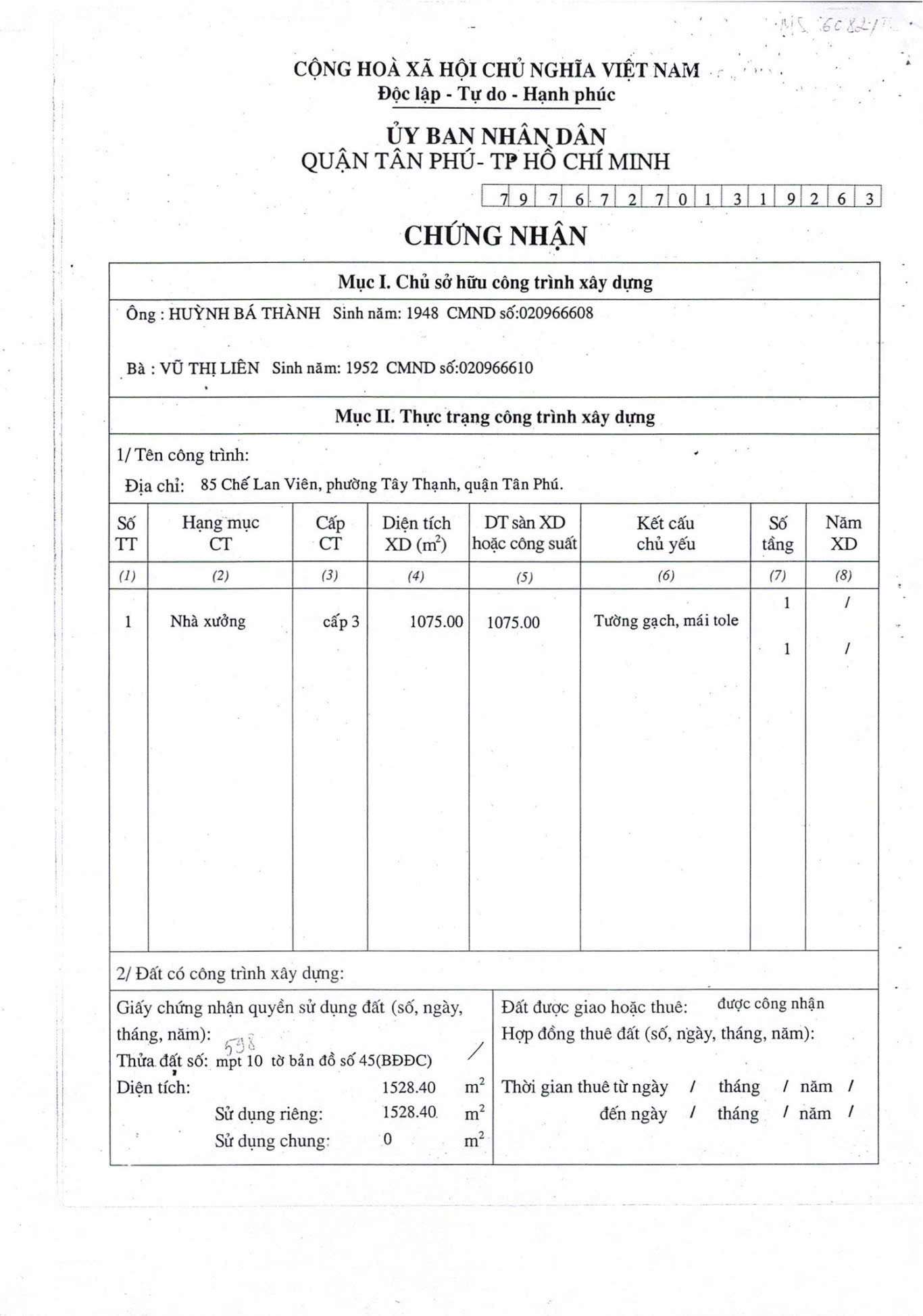 Bán Nhà Phố Quy Mô Lớn 4.000m² – 85 Chế Lan Viên & 92 Dương Đức Hiền, Tân Phú | Mặt Tiền Kép