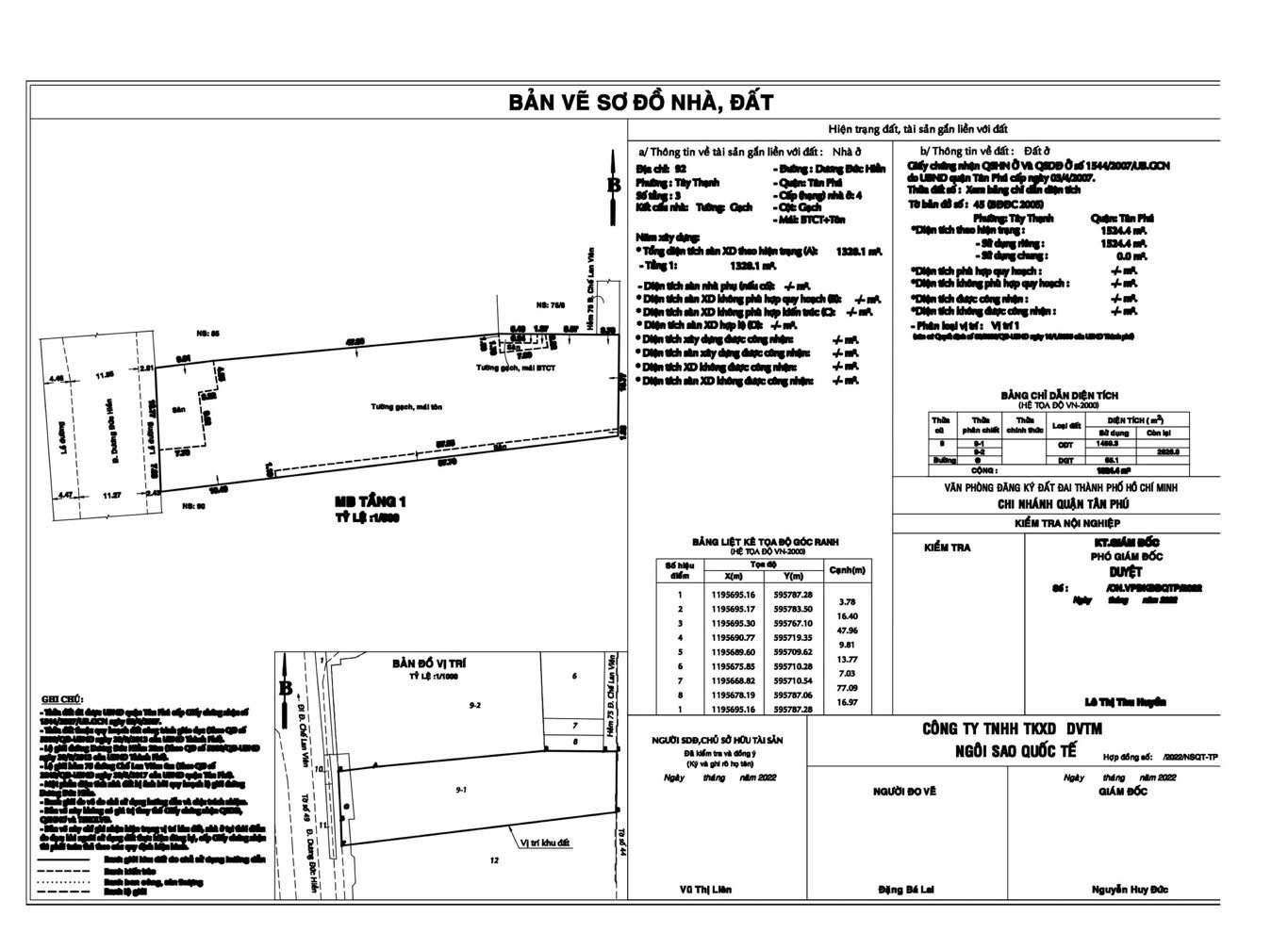 Bán Nhà Phố Quy Mô Lớn 4.000m² – 85 Chế Lan Viên & 92 Dương Đức Hiền, Tân Phú | Mặt Tiền Kép