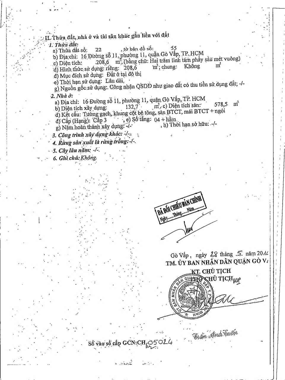 Bán siêu biệt thự đường Số 11 (Nguyễn Văn Khối nối Đài) – Gò Vấp | Hầm – 4 lầu