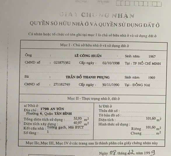 Nhà phố 101m² mặt tiền An Tôn Phường 6 Tân Bình giá 16.2 Tỷ