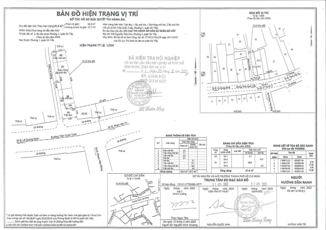 Nhà phố 3 tầng 62m² mặt tiền Trần Quốc Tuấn Phường 1 Gò Vấp giá 6.1 Tỷ