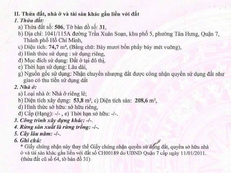 Nhà phố 4 tầng 100m² hẻm Trần Xuân Soạn Tân Hưng Quận 7 giá 5.4 Tỷ