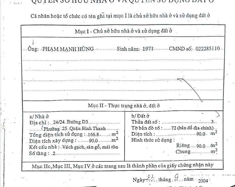 Nhà phố 4 tầng 117m² hẻm Võ Oanh (D3) Phường 25 Bình Thạnh giá 21 Tỷ