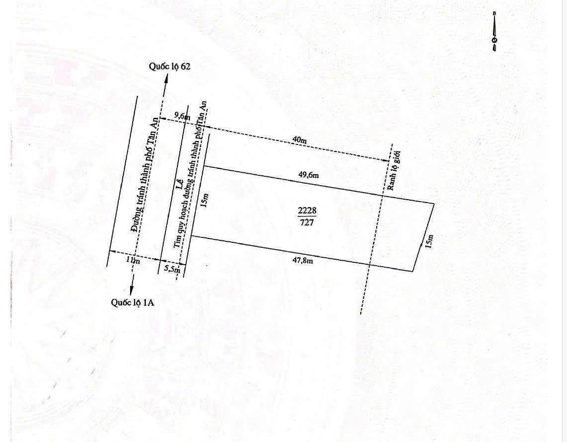 Nhà phố 5.834m² mặt tiền Quốc lộ 1A Phường 4 Tân An Long An giá 43 Tỷ