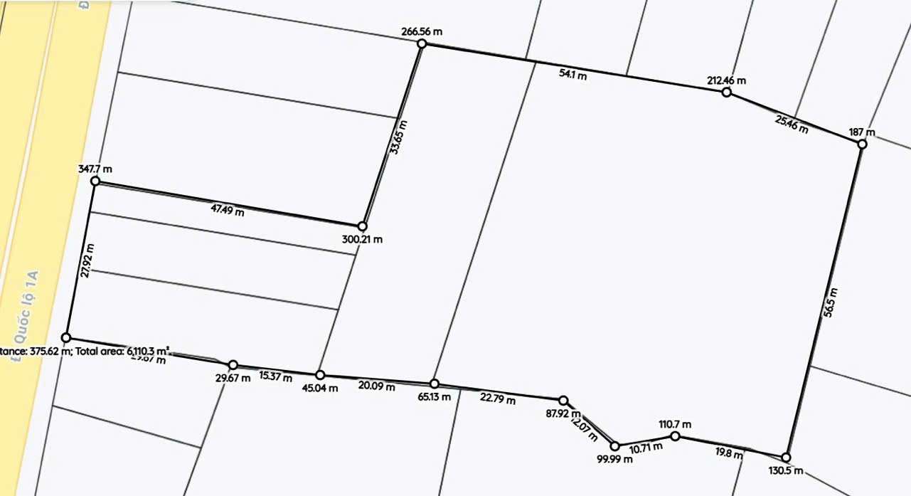 Nhà phố 5.834m² mặt tiền Quốc lộ 1A Phường 4 Tân An Long An giá 43 Tỷ