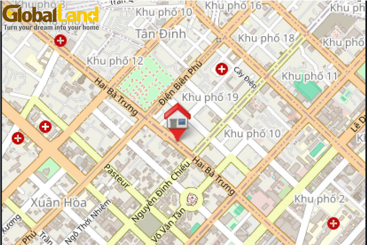 Nhà phố hơn 3.800m² mặt tiền Hai Bà Trưng Đa Kao Quận 1 giá 700 Tỷ