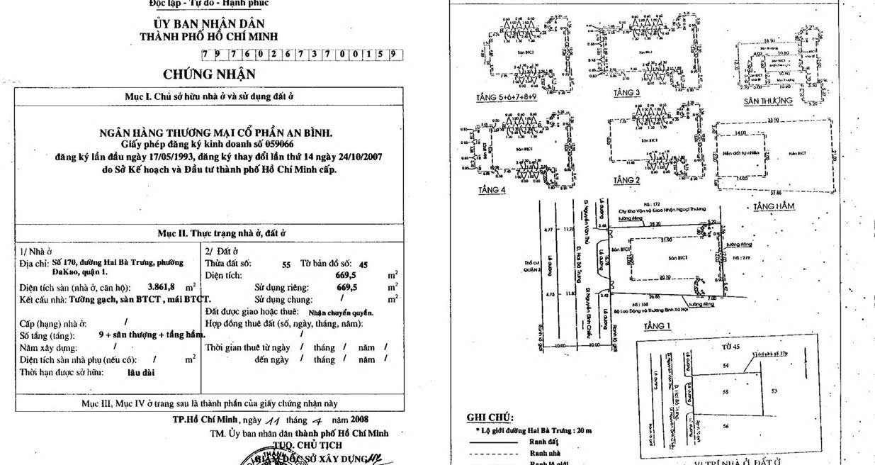 Nhà phố hơn 3.800m² mặt tiền Hai Bà Trưng Đa Kao Quận 1 giá 700 Tỷ